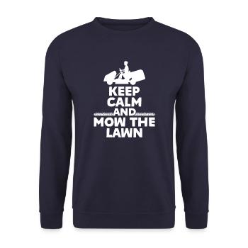 Gardez votre calme et tondez la pelouse - Sweat-shirt Unisexe - marine - Devant - Alina (178cm) & Michal (187cm)