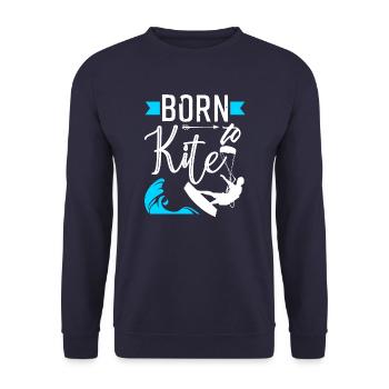 Born To Kite Kitesurfing - Unisex Sweatshirt - navy - Front - Alina (178cm) & Michal (187cm)