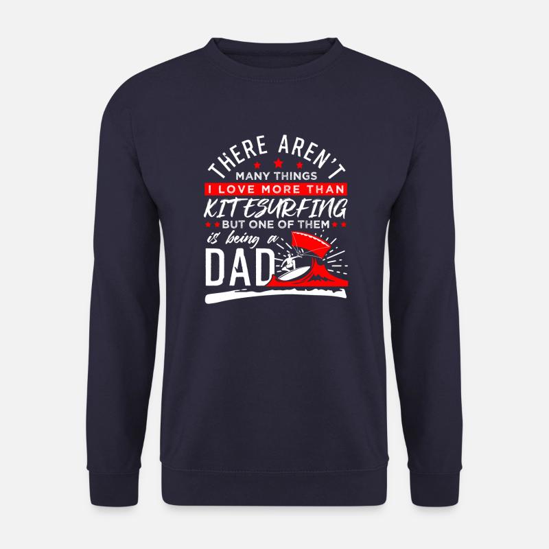 Kitesurfing Dad Kitesurfer Fan Gift - Unisex Pullover - Navy