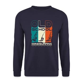 Planche à voile old school - Sweat-shirt Unisexe - marine - Devant - Alina (178cm) & Michal (187cm)
