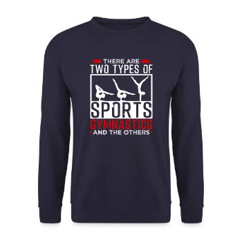 Deux types de gymnastique sportive et les autres - Sweat-shirt Unisexe - marine - Devant - Alina (178cm) & Michal (187cm)