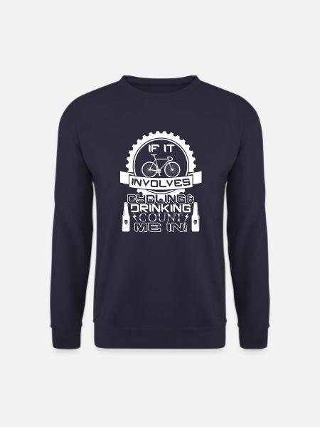 Cycling And Drinking - Unisex Pullover - Navy