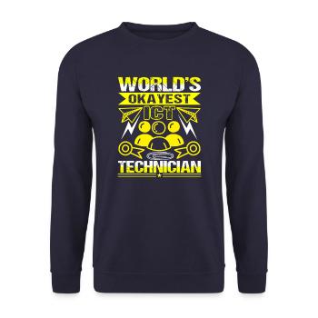 Technicien ICT le plus correct au monde - Sweat-shirt Unisexe - marine - Devant - Alina (178cm) & Michal (187cm)