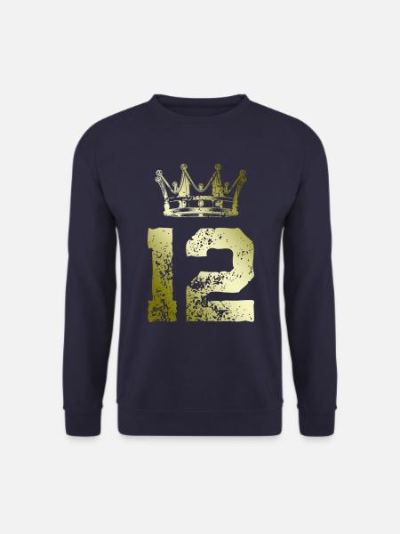 12 Zahl Krone - Unisex Pullover - Navy