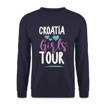 Tournée des filles en Croatie - Sweat-shirt Unisexe - marine - Devant - Alina (178cm) & Michal (187cm)