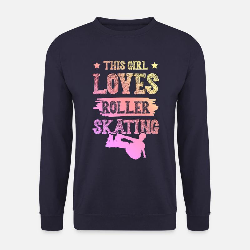 mädchen liebt roller skates - Unisex Pullover - Navy