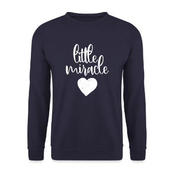 Little Miracle Newborn Announcement Baby Pregnancy - Sweat-shirt Unisexe - marine - Devant - Alina (178cm) & Michal (187cm)