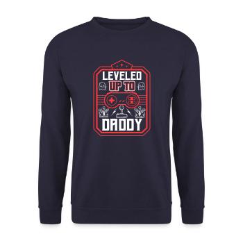 Leveled Up To Daddy - Sweat-shirt Unisexe - marine - Devant - Alina (178cm) & Michal (187cm)