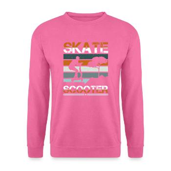 Scooter scooter scooter scooter scooter électrique - Sweat-shirt Unisexe - rose - Devant