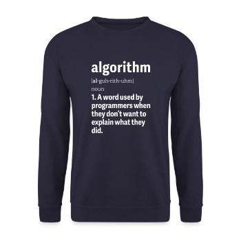 Programmer Problem-Solving Engineering Algorithms - Unisex Sweatshirt - navy - Front - Alina (178cm) & Michal (187cm)