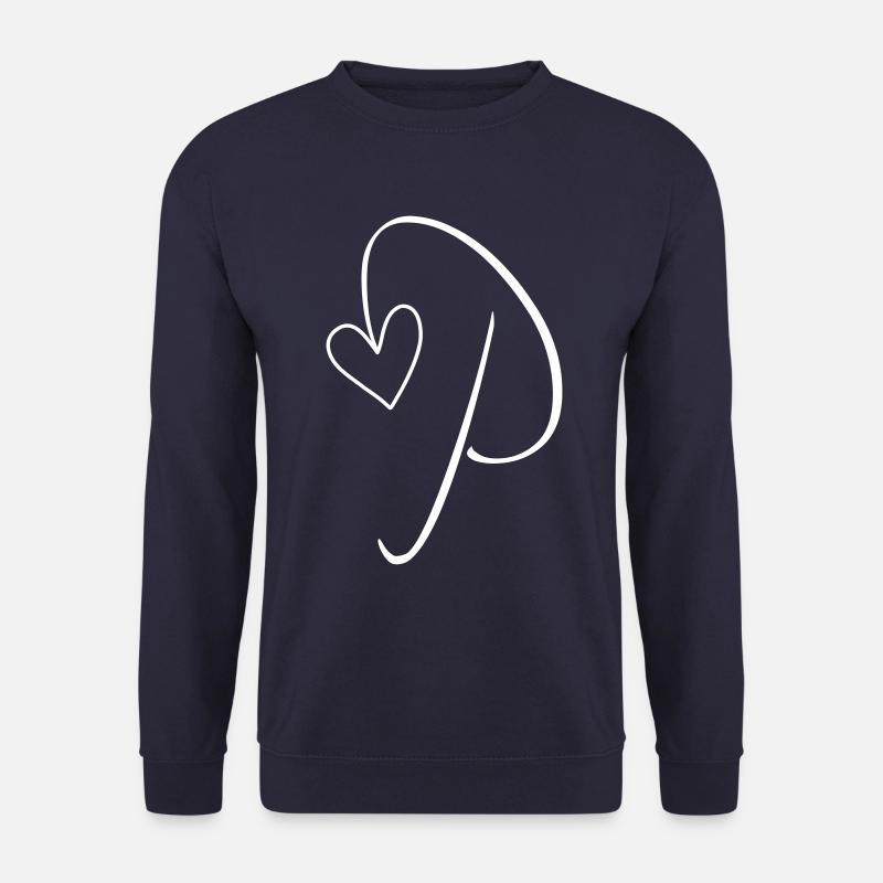 Buchstabe P Buchstabe-P Kalligrafie - Unisex Pullover - Navy