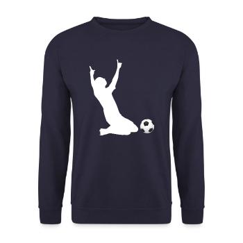 Footballer - Unisex Sweatshirt - navy - Front - Alina (178cm) & Michal (187cm)