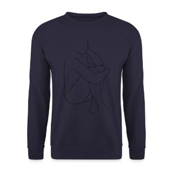 Lineart - Women² - Unisex Sweatshirt - navy - Front - Alina (178cm) & Michal (187cm)