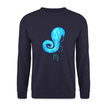 Vierge - Sweat-shirt Unisexe - marine - Devant - Alina (178cm) & Michal (187cm)