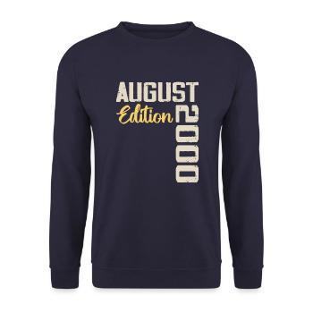 Jubiläum August 2000 - Limitierte Auflage August 2000 - Unisex Pullover - Navy - Vorne - Alina (178cm) & Michal (187cm)