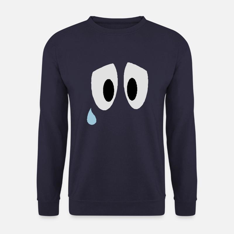 Smiley Augen Traurig - Unisex Pullover - Navy