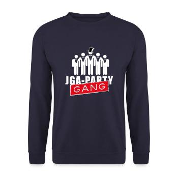 JGA Party-Gang - Unisex Pullover - Navy - Vorne - Alina (178cm) & Michal (187cm)