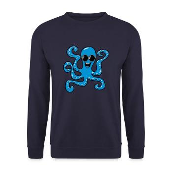Lunettes de soleil de poulpe de calmar - Sweat-shirt Unisexe - marine - Devant - Alina (178cm) & Michal (187cm)