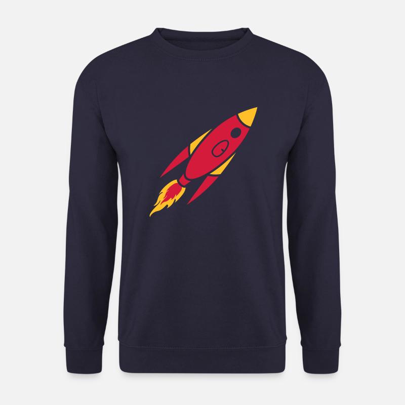 Clipart Rote Rakete - Unisex Pullover - Navy