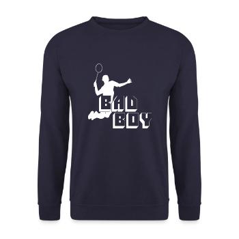 Badminton Racket Racketlon Federball - Unisex Pullover - Navy - Vorne - Alina (178cm) & Michal (187cm)