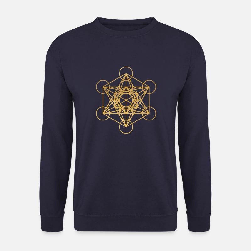 Heilige Geometrie (Gold) - Unisex Pullover - Navy