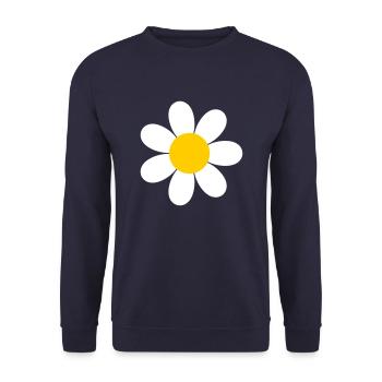 Gänseblümchen Blume - Unisex Pullover - Navy - Vorne - Alina (178cm) & Michal (187cm)