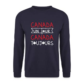 Canada un jour canada toujours cadeau voyage - Sweat-shirt Unisexe - marine - Devant - Alina (178cm) & Michal (187cm)