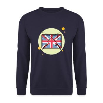 Tolles Angeln - Unisex Pullover - Navy - Vorne - Alina (178cm) & Michal (187cm)