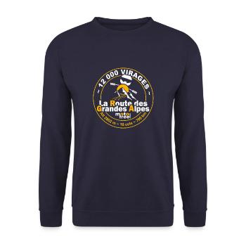 12000 virages - Sweat-shirt Unisexe - marine - Devant - Alina (178cm) & Michal (187cm)