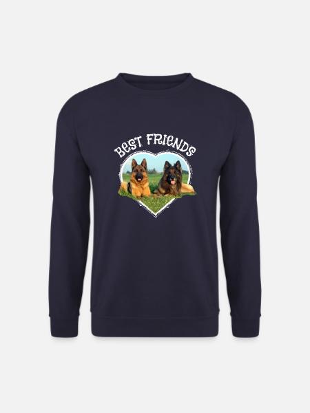 Schäferhund Mischling Best Friends Herz - Unisex Pullover - Navy
