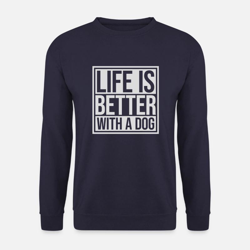 better with a dog - Unisex Sweatshirt - navy