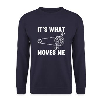 BMX Cyclist Lover Cycling Cyclocross Ren - Unisex Sweatshirt - navy - Front - Alina (178cm) & Michal (187cm)