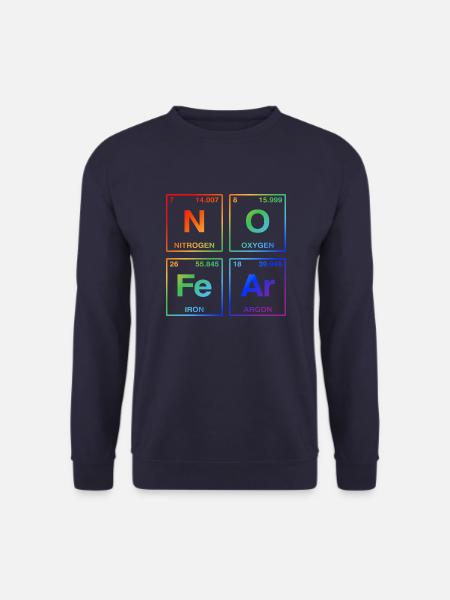 NO FEAR - mit Elementen des Perdiodensystems LGBTQ - Unisex Pullover - Navy