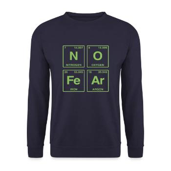 NO FEAR - with elements of the perdiode system - Unisex Sweatshirt - navy - Front - Alina (178cm) & Michal (187cm)