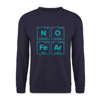 NO FEAR - with elements of the perdiode system - Unisex Sweatshirt - navy - Front - Alina (178cm) & Michal (187cm)