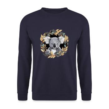 Koala mignon - Sweat-shirt Unisexe - marine - Devant - Alina (178cm) & Michal (187cm)