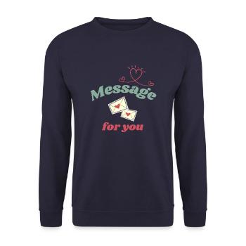 Love Design - Love Letter - Unisex Sweatshirt - navy - Front - Alina (178cm) & Michal (187cm)