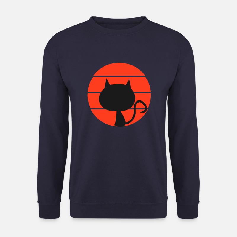 Teufelskatze im Retro-Stil - Unisex Pullover - Navy