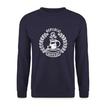 Republic Caffeine - Unisex Sweatshirt - navy - Front - Alina (178cm) & Michal (187cm)