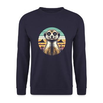 Suricate - Sweat-shirt Unisexe - marine - Devant - Alina (178cm) & Michal (187cm)