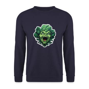 Spinach Monster - Unisex Sweatshirt - navy - Front - Alina (178cm) & Michal (187cm)