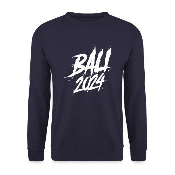Bali 2024 Urlaub Team - Unisex Pullover - Navy - Vorne - Alina (178cm) & Michal (187cm)