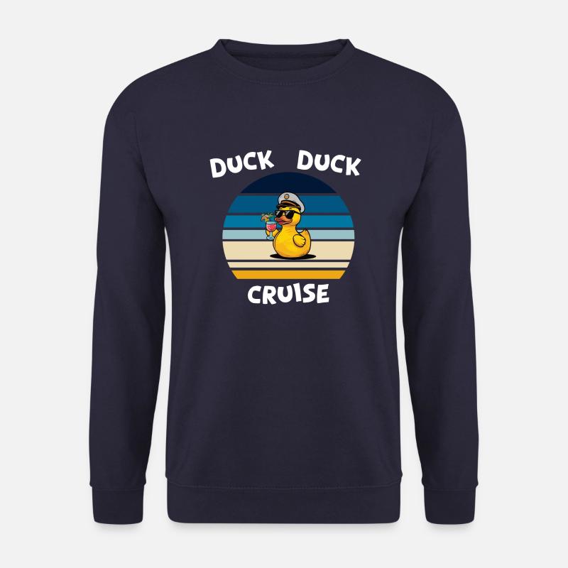 Croisière canard canard coucher de soleil rétro - Sweat-shirt Unisexe - marine