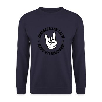 Junggesellen Crew Jga - Unisex Pullover - Navy - Vorne - Alina (178cm) & Michal (187cm)