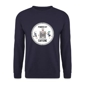 Powered by Caffeine (Woman) - Unisex Pullover - Navy - Vorne - Alina (178cm) & Michal (187cm)