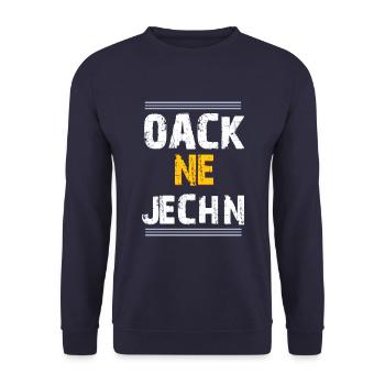 oack ne jechn - Unisex Pullover - Navy - Vorne - Alina (178cm) & Michal (187cm)
