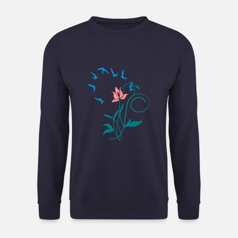 Orchidee / orchid (2c) - Unisex Pullover - Navy