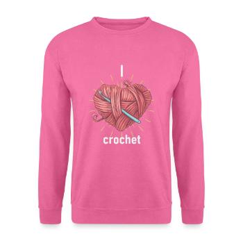 I love crocheting - Unisex Pullover - Pink - Vorne
