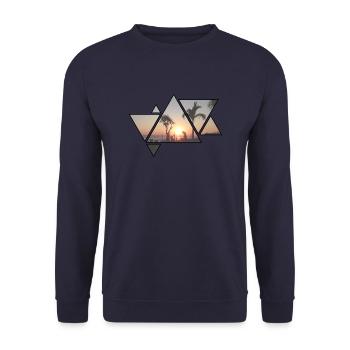 Beach Party [GeoPic] - Sweat-shirt Unisexe - marine - Devant - Alina (178cm) & Michal (187cm)