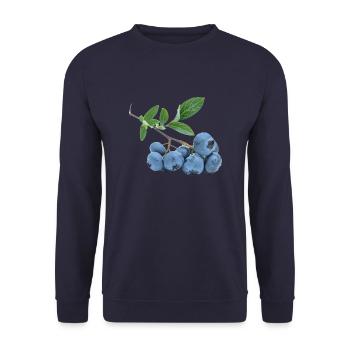 blueberry blueberry blueberry veggie veggie fru - Unisex Sweatshirt - navy - Front - Alina (178cm) & Michal (187cm)